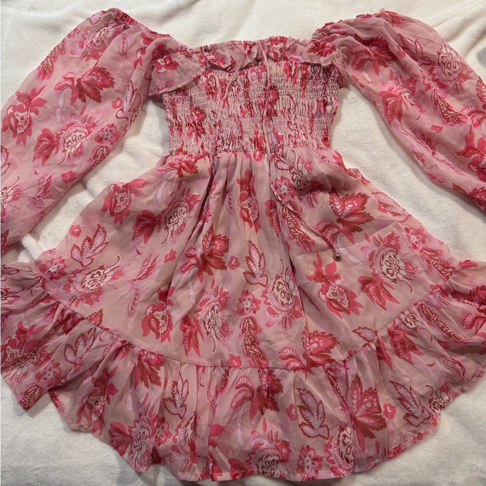 Hello Molly Blush Pink Ruffle Dress